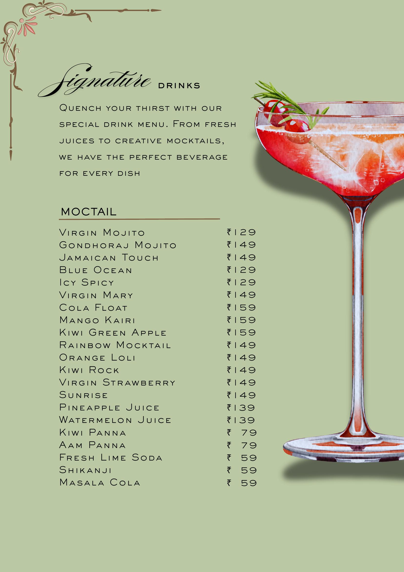 Windfall Cafe Menu Page 2