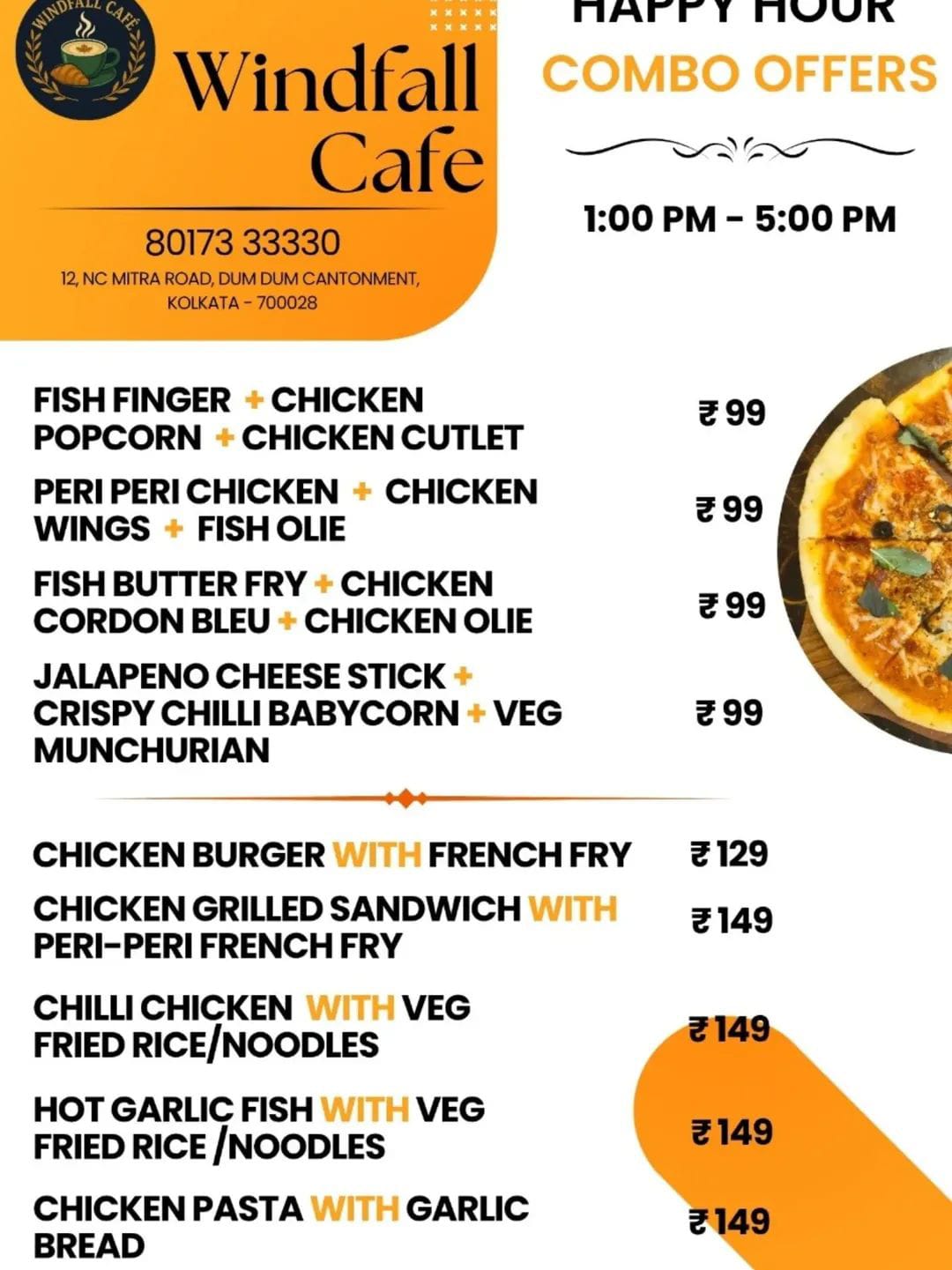 Windfall Café Special Menu