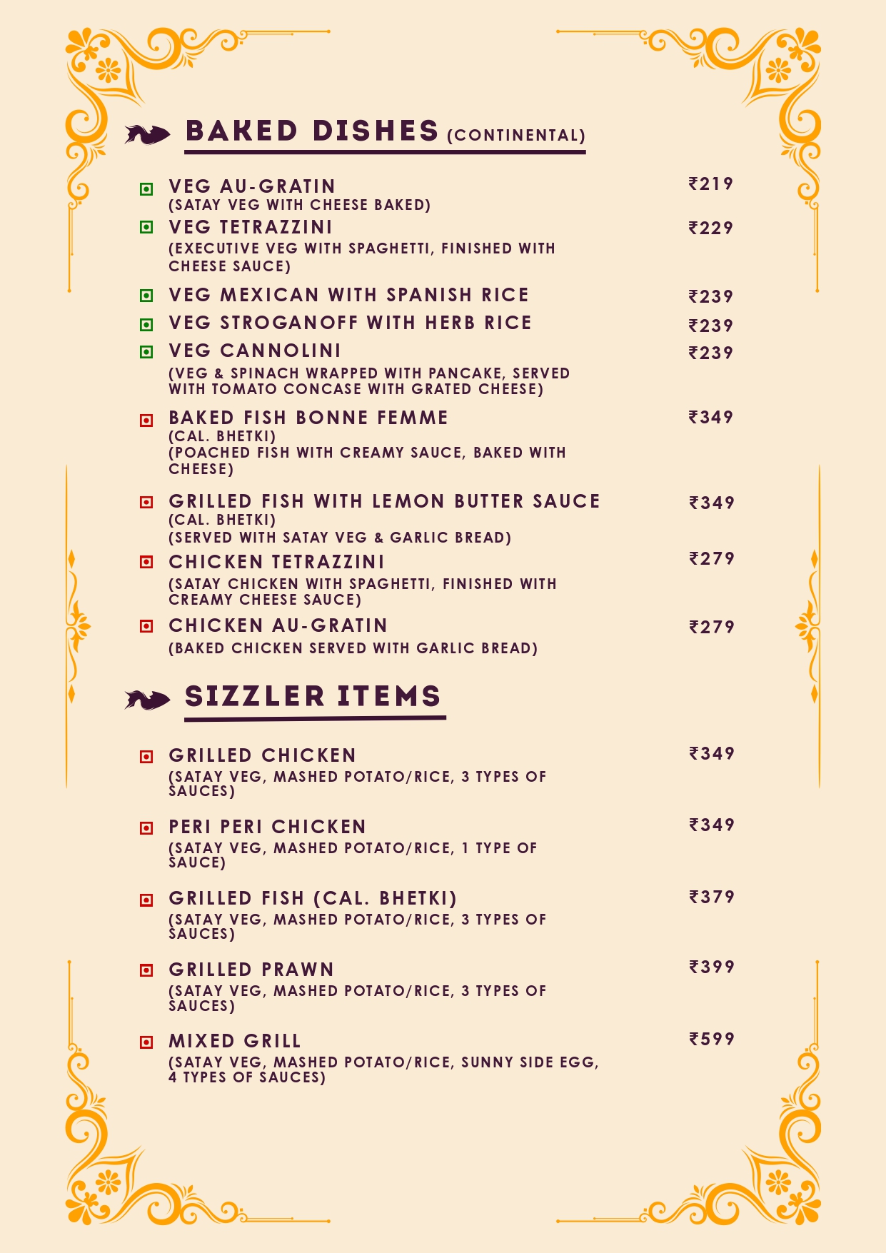 Windfall Cafe Menu Page 8
