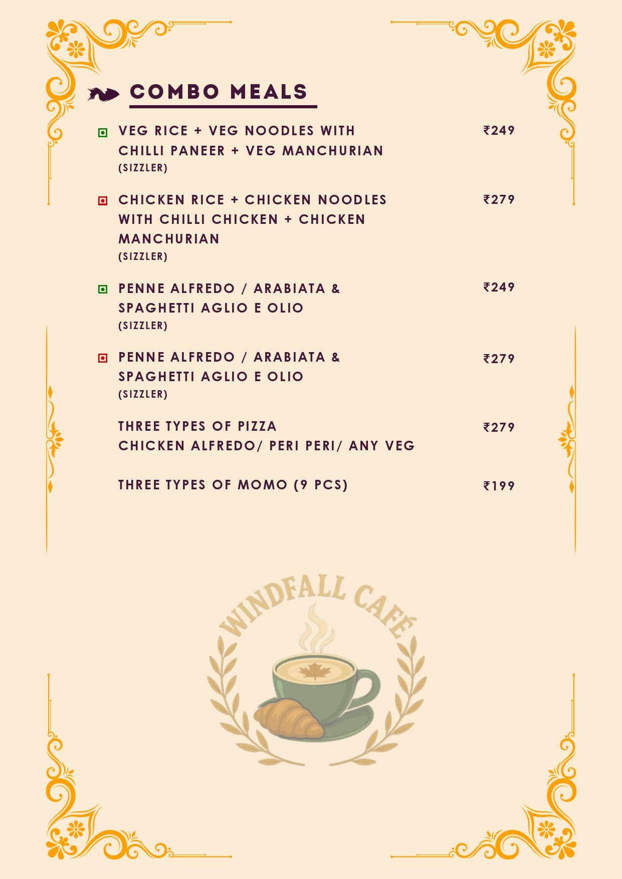 Windfall Cafe Menu Page 9